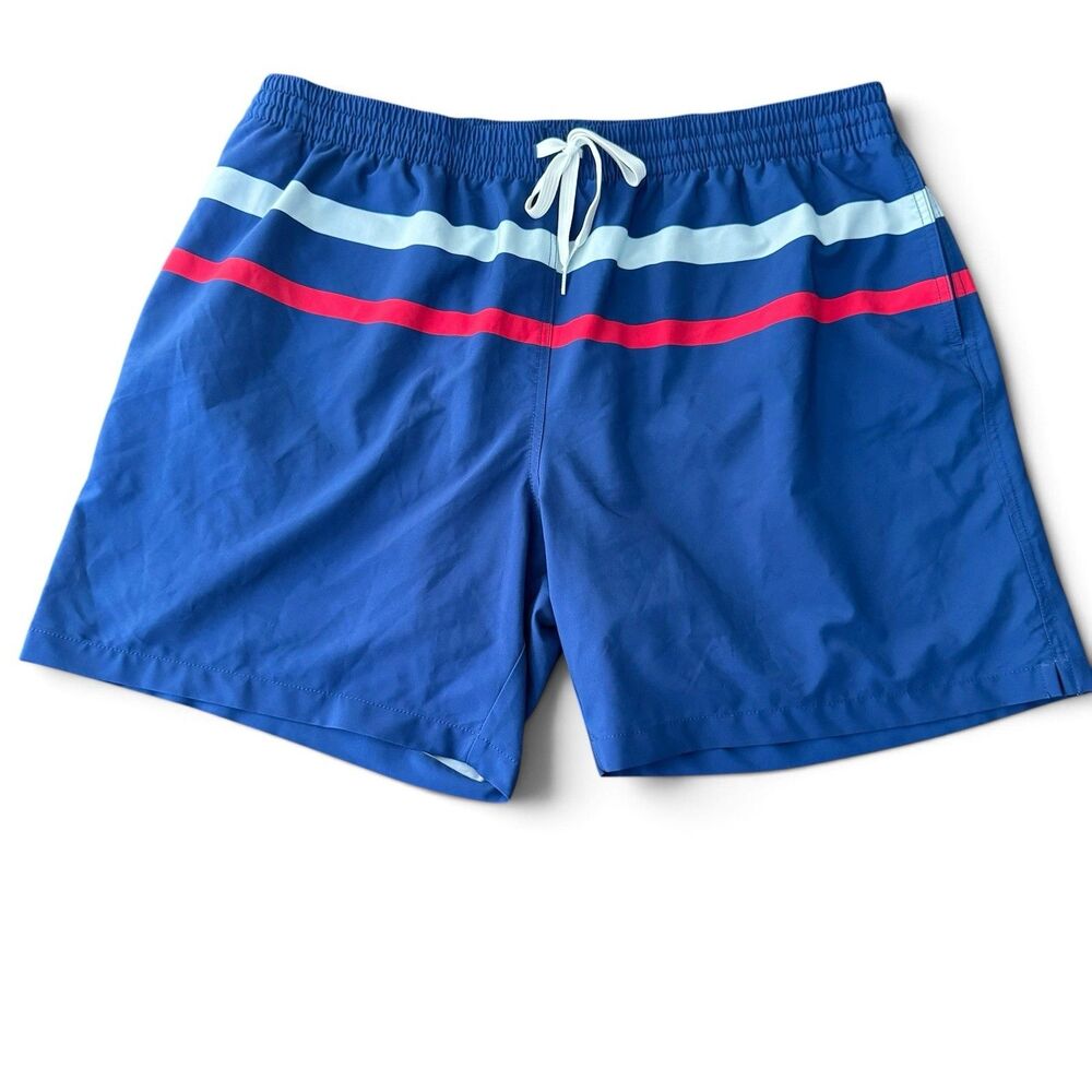 Chubbies Swim Trunks‎ Men XXL Blue Striped Lined Performance Shorts 5.5” Inseam